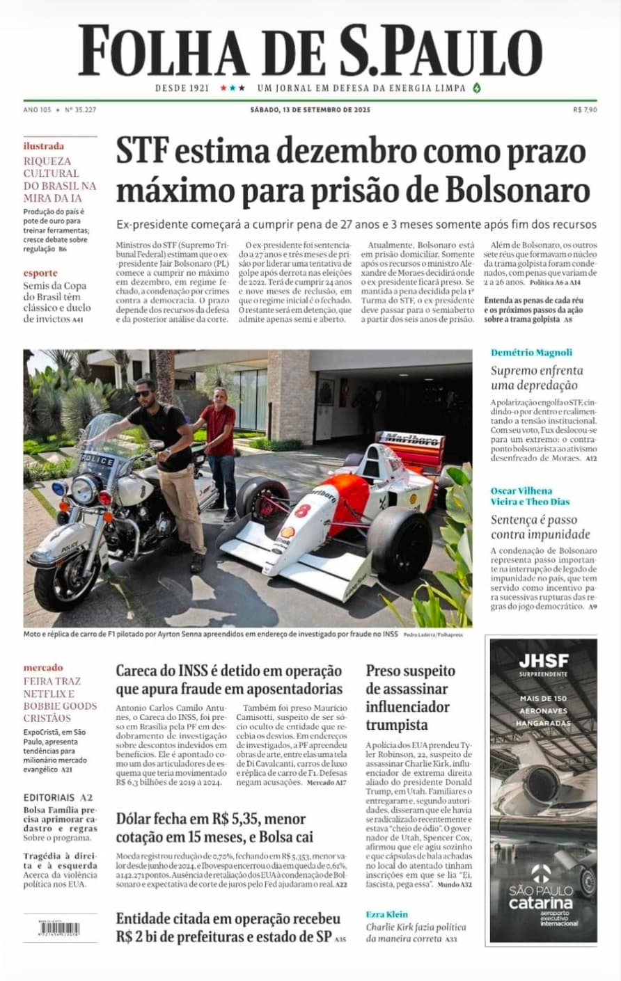STF estima dezembro como prazo máximo para prisão de Bolsonaro